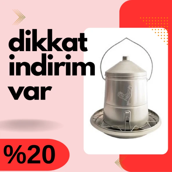 TavPet Metal Tavuk Yemlığı Yem Akış Ayarlı 7,8 Kg Askılı Üstten Dolum - Resim 2