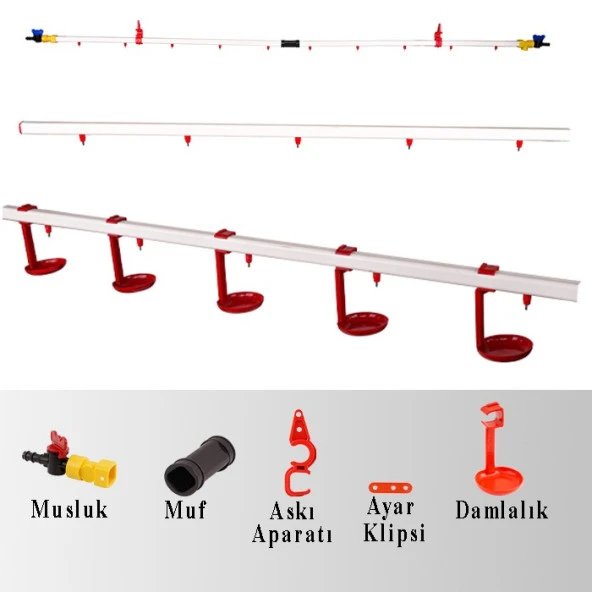 TavPet Nipel Suluk Sistemi Tek Hat  20  Metre Damlalıklı ürün görseli