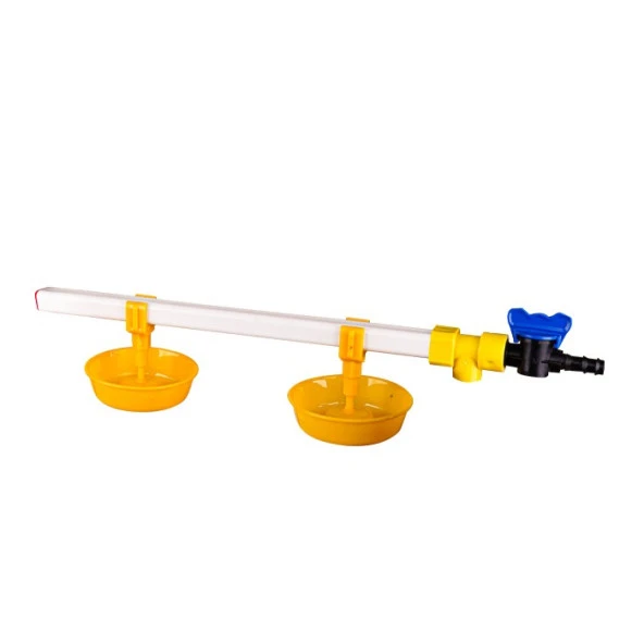 TavPet Hindiler İçin Nipel Suluk Sistemi 40 Cm 2 Nipelli Büyük Yaylı Çanaklı
