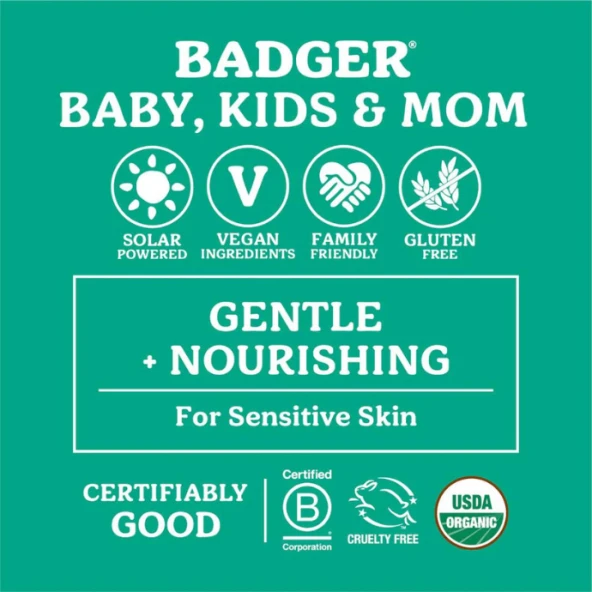 Badger Bebek Yağı ve Sirenol Organik Pişik Kremi, Bebek Şampuanı Set - Resim 2