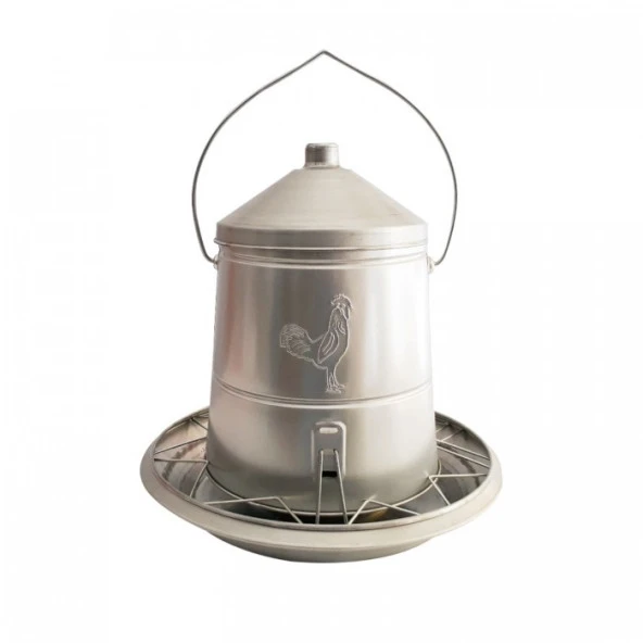 TavPet 15 Kg Metal Tavuk Yemliği Yem Akış Ayarlı