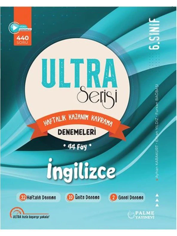 PALME 6.SINIF ULTRA İNGİLİZCE HAFTALIK KAZANIM KAVRAMA DENEMELERİ
