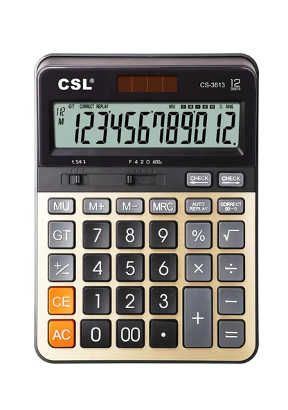 CSL CS-3813 12 Hane Masa Tipi Hesap Makinesi - Resim 2
