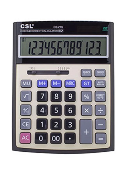 CSL CS-2TS 12 Hane Masa Tipi İşlem Kontrollü Hesap Makinesi ürün görseli 1