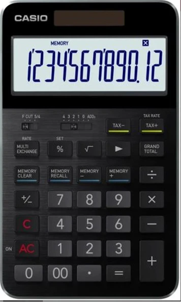 Casio S100X-BK-DJ Profesyonel 12 Hane Masa Üstü Hesap Makinesi ürün görseli 1