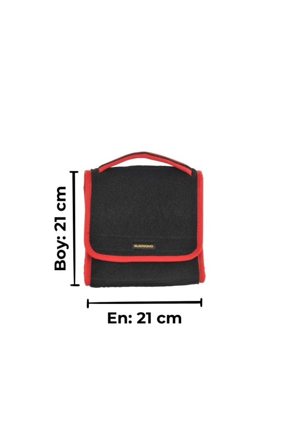 Mini Araç Bagaj Çantası Araba Bagaj Organizer Bagaj Düzenleyici Çanta Oto Bagaj Düzenleyici Kırmızı - Resim 3