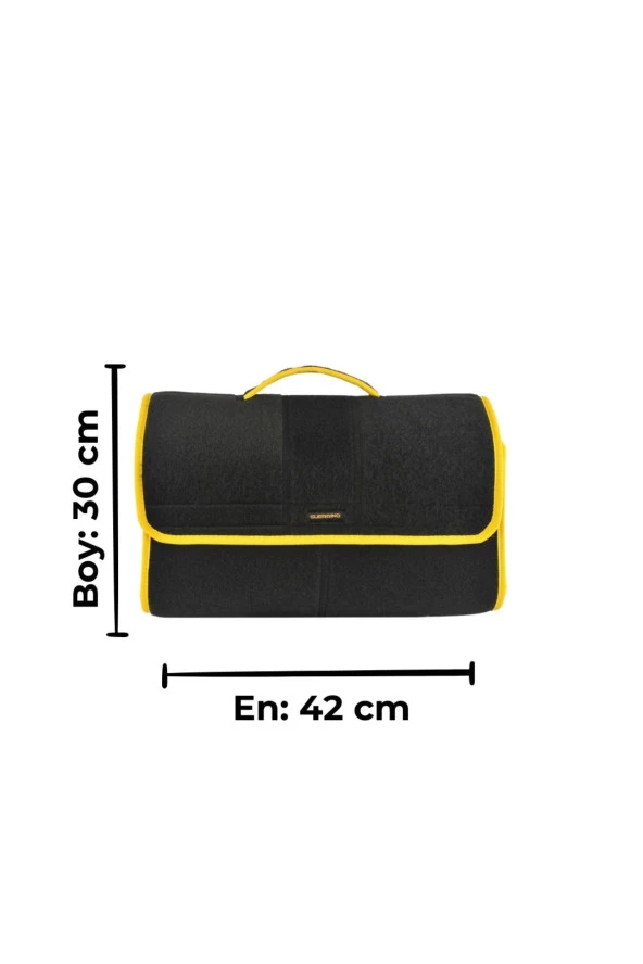 Mini-Midi-Maxi 3'lü Bagaj Çantası Seti, Kenar Renk Sarı - Resim 6