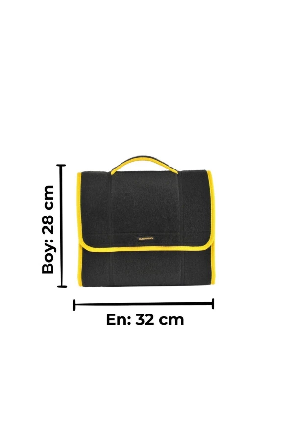 Mini-Midi-Maxi 3'lü Bagaj Çantası Seti, Kenar Renk Sarı - Resim 7