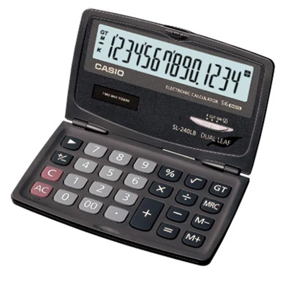 Casio SL-240LB 14 Hane Cep Tipi Kapaklı Hesap Makinesi ürün görseli 1