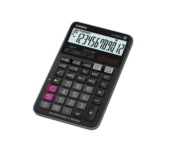 Casio JJ-120D Plus İşlem Kontrollü 12 Hane Masa Üstü Hesap Makinesi ürün görseli 1