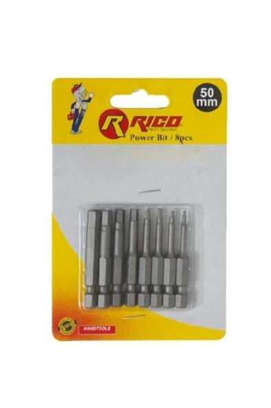 Rıco 005-KK1132  50MM 8 Parça Allen Bits Uç Seti ürün görseli 1