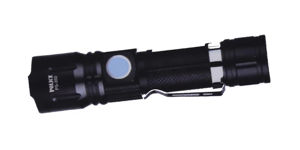 Polıce PS-350  Zoom  Kırmızı İkaz Işıklı ve Magnet Özellikli  Şarjlı El Feneri - Resim 2