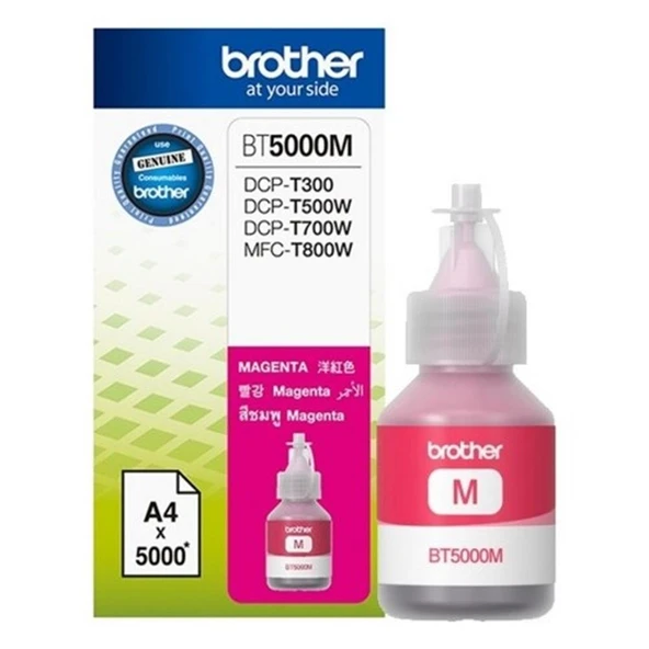 Brother BT5000M Magenta Kırmızı 5.000 Sayfa Şişe Mürekkep DCP-T300-310-500-510-700-710 MFC-T800 ürün görseli 1