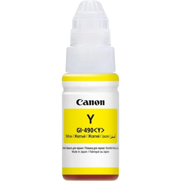 Canon GI-490Y Yellow Sarı Şişe Mürekkep G1411-2411-3411-4411 ürün görseli 1