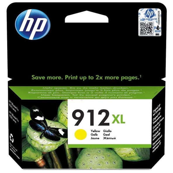 HP 912XL Yüksek Kapasite Yellow Sarı Kartuş 3YL83A ürün görseli 1