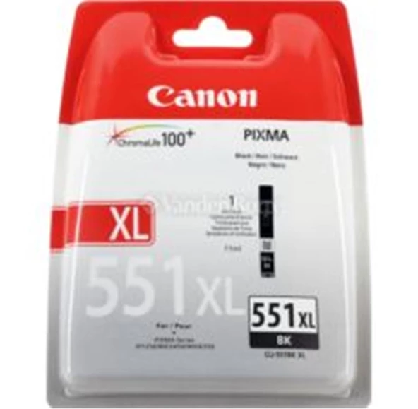 Canon CLI-551XL BK Black Siyah Yüksek Kapasiteli Mürekkep Kartuş IP7250 MX925 ürün görseli 1