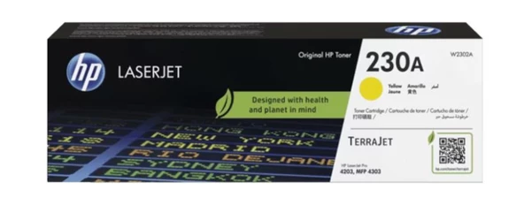 HP 230A Yellow Sarı 1.800 Sayfa Toner W2302A