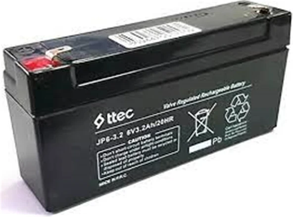 Ttec 6V 3.2AH Bakımsız Kuru Akü - Resim 2
