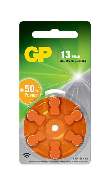 GP ZA13 1.4V Düğme Kulaklık Pili  6'lı Paket - Resim 2