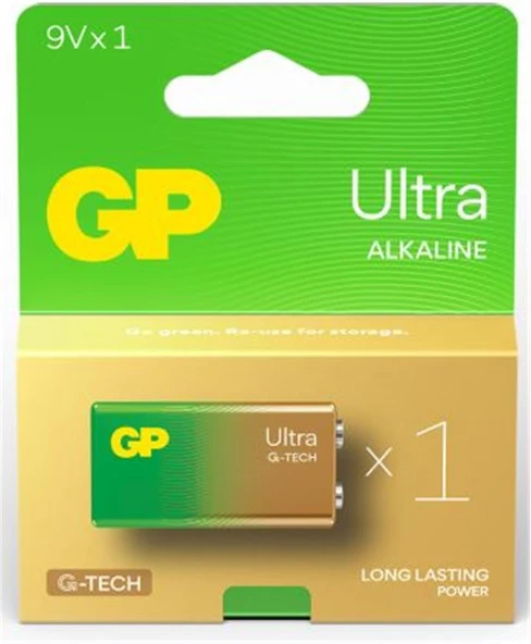 GP 9V Ultra Alkalin Pil Tekli Paket GP1604AU - Resim 2