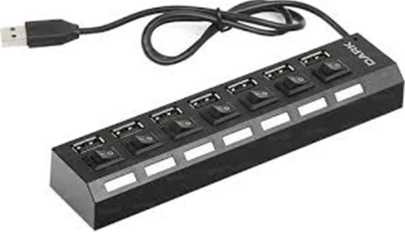 Dark DK AC USB272 7 Port Anahtarlı USB2.0 HUB ürün görseli 1