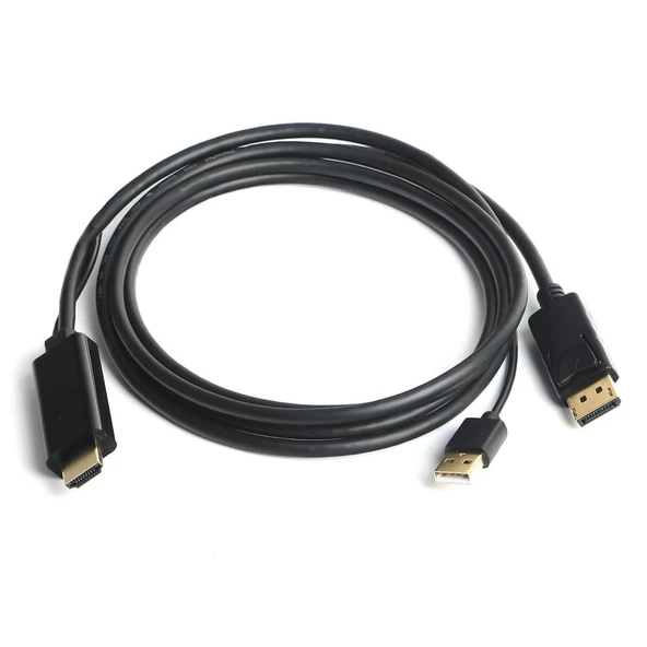 Dark DK-CB-AHDMIXDP2 HDMI to DisplayPort Dönüştürücü 2 Metre USB Güç Kablosu Destekli Kablo ürün görseli 1