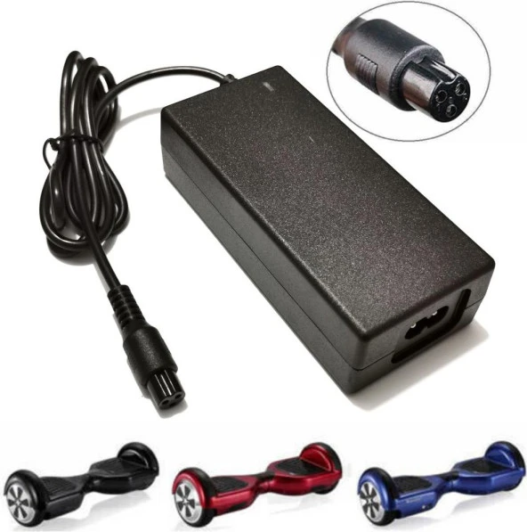 Elektrikli Kaykay Hoverboard Şarj Adaptörü 42V 2A - Resim 2