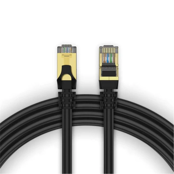 Qgeem QG-OT0601 1mt Cat6 CU AWG24-7 UTP Siyah Network Kablosu - Resim 2