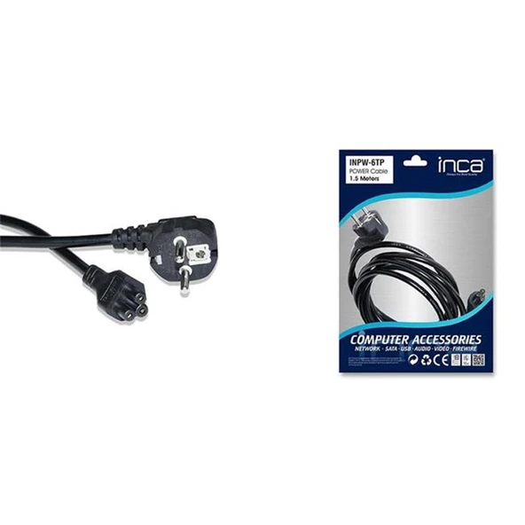 Inca INPW-06TP 1,5mt Notebook Power Kablo ürün görseli 1