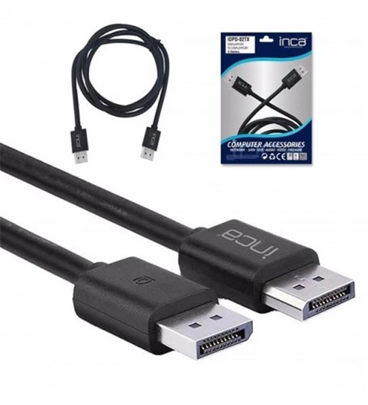 Inca Idpd-02tx 2mt Displayport to  Displayport 4k Kablo ürün görseli 1