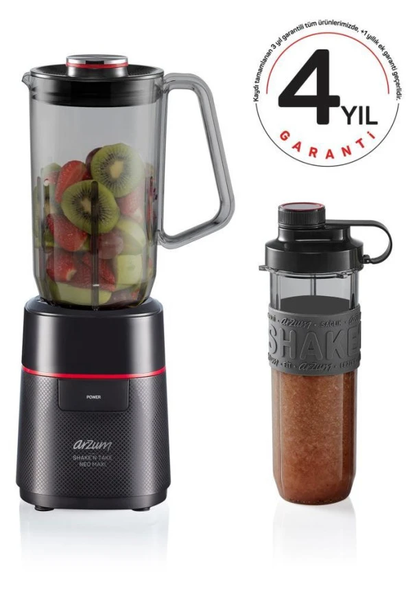 Arzum AR1174 Shake'N Take Neo Maxi 500 W Sürahi Blender Siyah - 2