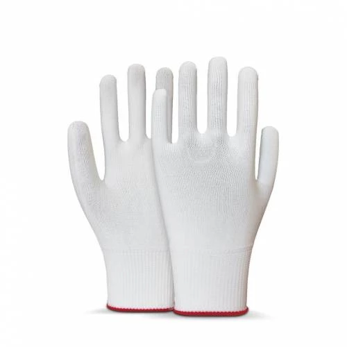 Beybi Polyester Örgülü Beyaz 10 Beden Kasiyer Eldiven 10lu Paket ürün görseli 1