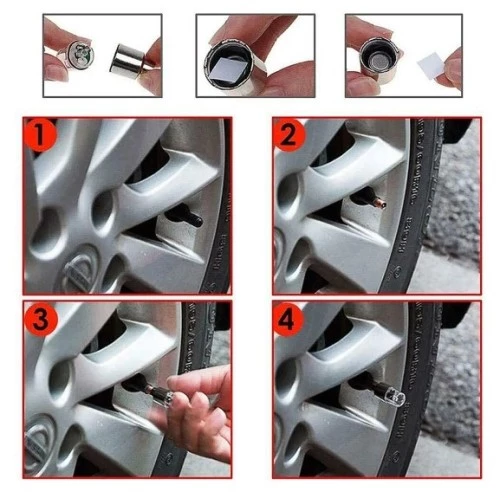 Periboia Işıklı Bisiklet Araba Sibop Kapağı 2 Adet - 4