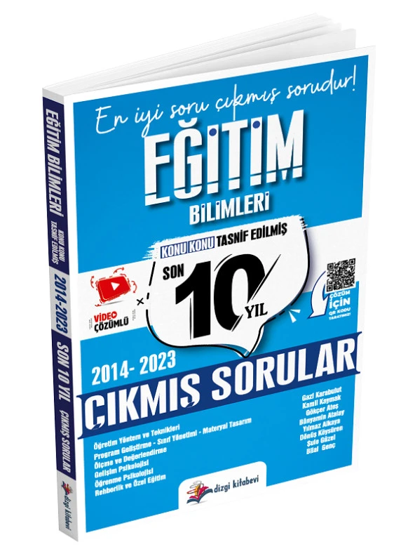 Dizgi KPSS Eğitim Bilimleri Konularına Göre Son 10 Yıl Çıkmış Sorular Video Çözümlü Dizgi Kitap