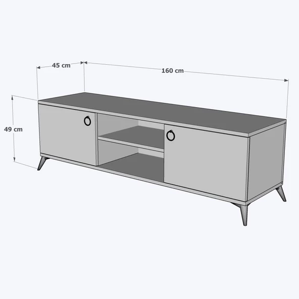 Ekonomik Carina Modern Tv Sehpası 160cm - 6