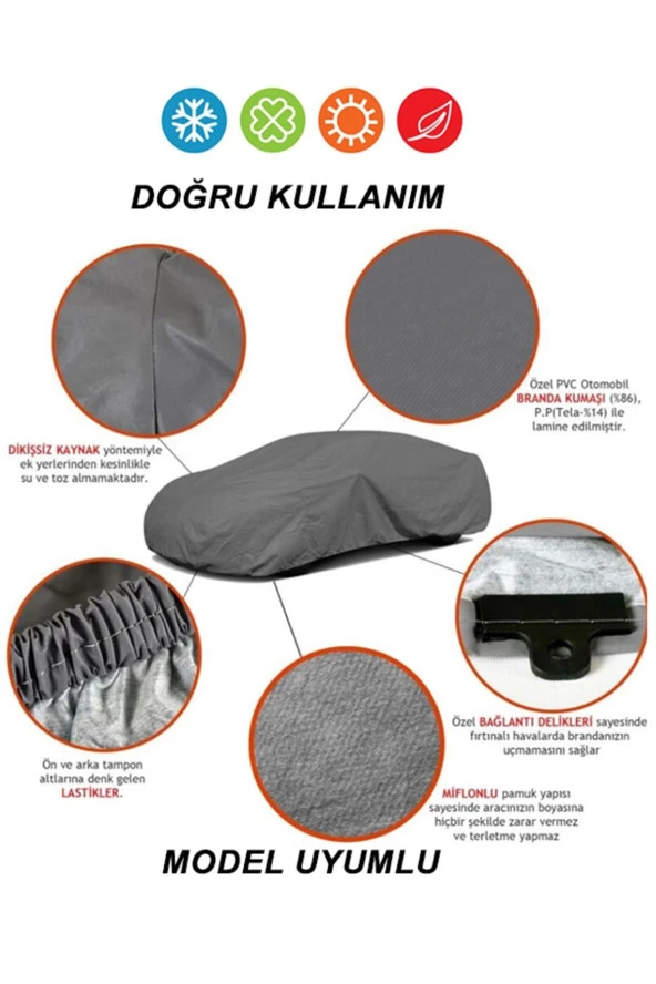 NISSAN NOTE Uyumlu Oto Branda - Su Geçirmez Araç Çadırı  mv - Resim 5