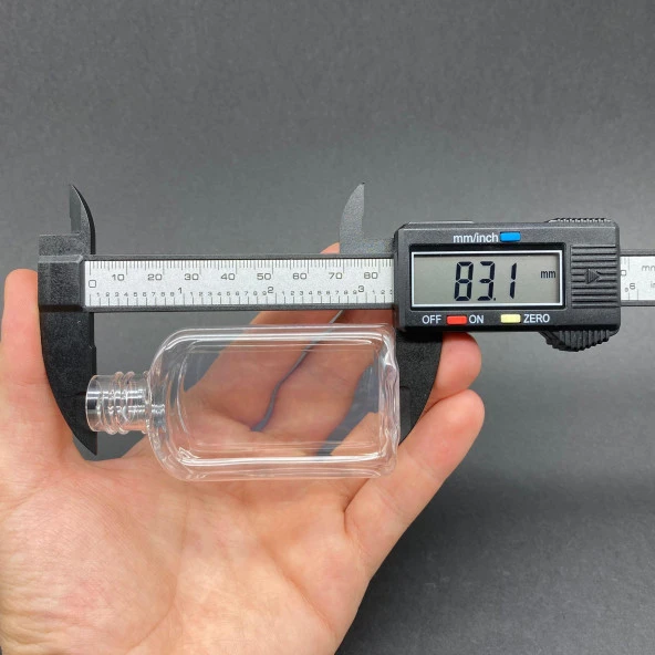 50 cc Yassı Plastik Şişe  - Beyaz Kapaklı- 50ml Kapaklı Pet Şişe- x 10 Adet - Resim 2