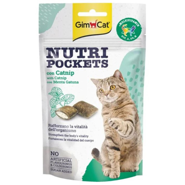 Gimcat Nutripockets Kedi Otu Multivitamin Kedi Ödülü 60 G