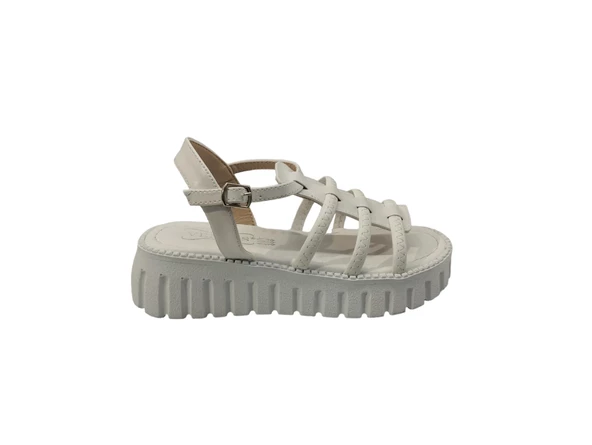 Ventes 8951999Z Kalın Taban Tek Bant 5 cm Günlük Kadın Sandalet Ayakkabı