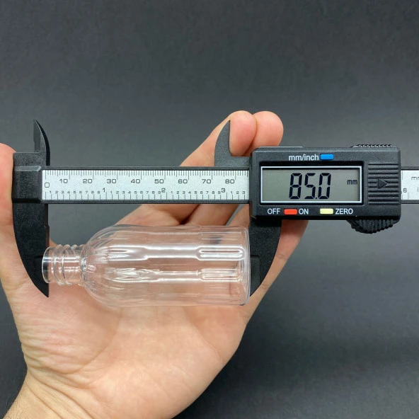 50 cc Kısa Plastik Şişe  - Beyaz Kapaklı- 50ml Kapaklı Pet Şişe- x 10 Adet - 3