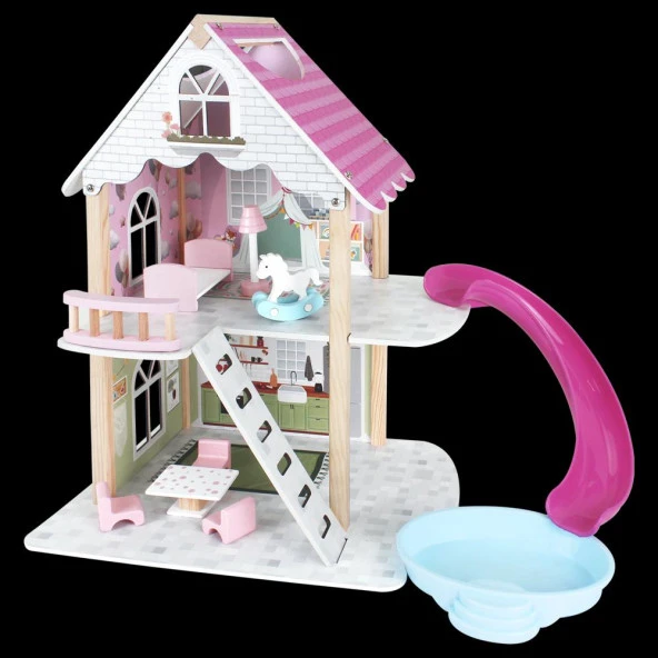 Toysilla Ahşap Kaydıraklı Oyun Evi - T2013