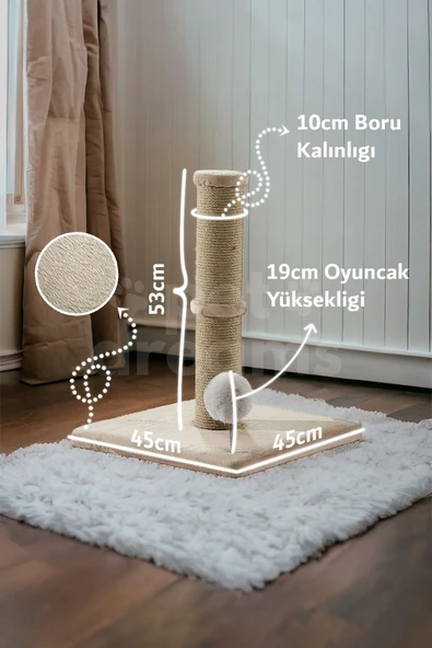Pet Dreams Katre Lüks Kedi Tırmalama ve Ponponlu Oyuncak - 2