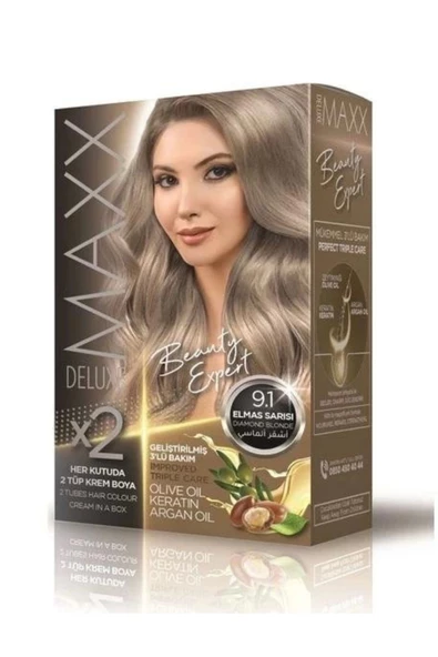 Maxx Deluxe Elmas Sarısı Saç Boyası Set 9/1