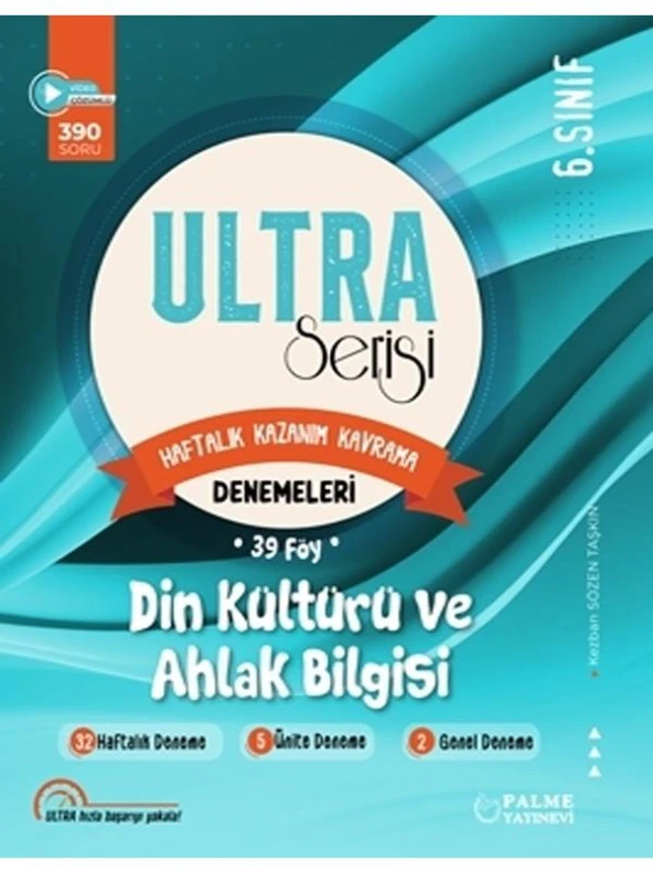 PALME 6.SINIF ULTRA DİN KÜLTÜRÜ VE AH. HAFTALIK KAZANIM KAVRAMA DENEMELERİ