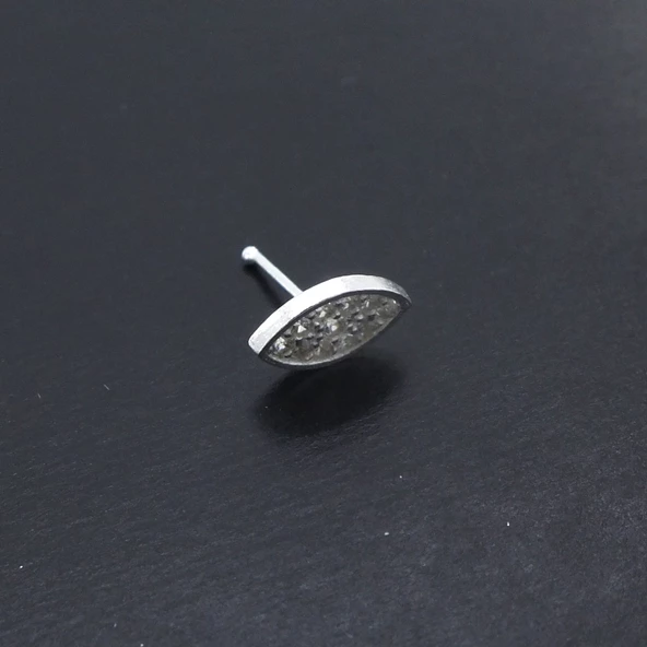 925 Ayar Gümüş Zirkon Taşlı Oval Hızma HZ-104 - 2