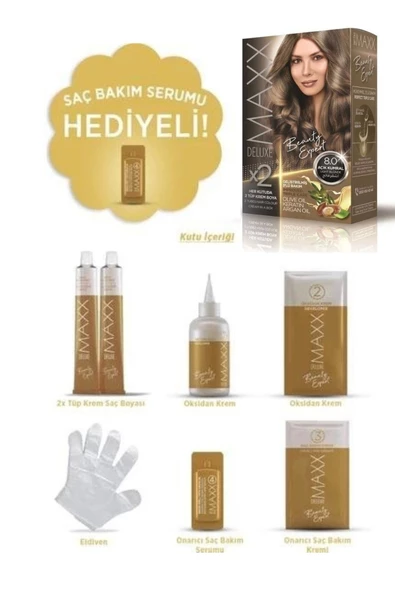 Maxx Deluxe Saç Boyası Set Açık Kumral 8/0 - Resim 2