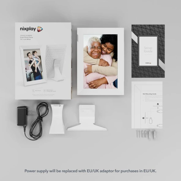 Nixplay 10.1 Inc Dijital Dokunmatik Ekran Resim Çerçevesi - Beyaz - 5