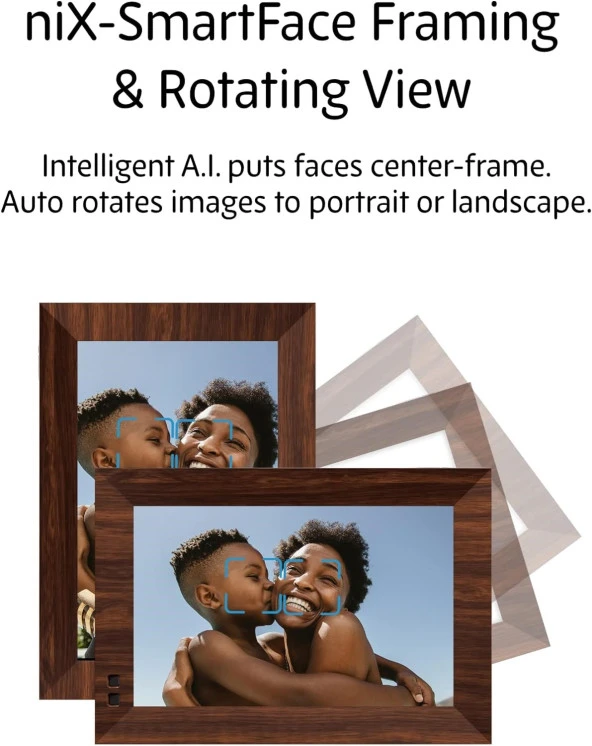 Nixplay 10.1 Inc WiFi Özellikli Akıllı Dijital Resim Çerçevesi (W10F) - Ahşap Efekti - 3