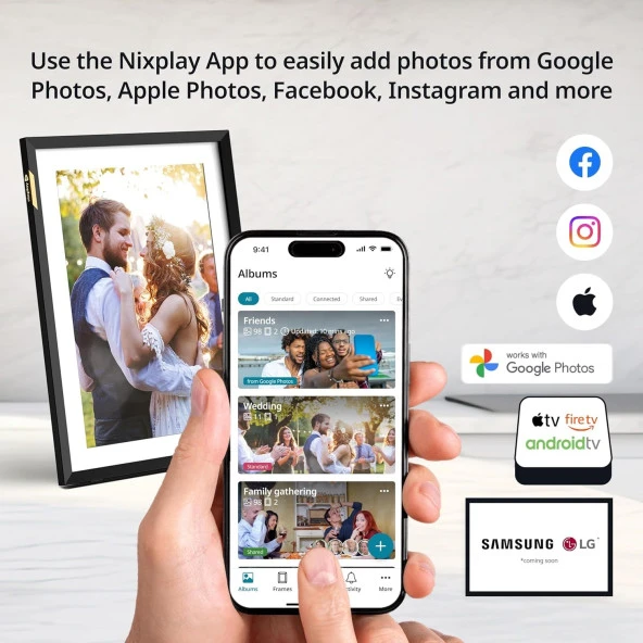 Nixplay 10.1 Inc WiFi Dokunmatik Ekran Dijital Resim Çerçevesi - 3