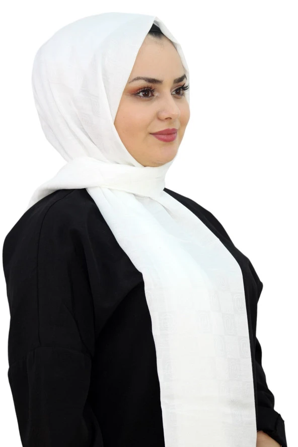 MİNELLİ JAKARLI MONOGRAM  ŞAL EŞ5275-11 ürün görseli